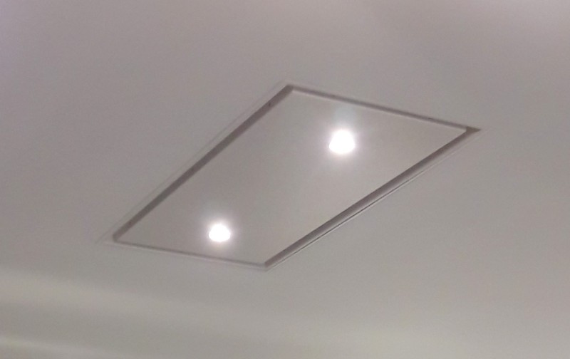 Dampkap inbouwgroep Venduro RA90LOW-MM/wit vooraanzicht