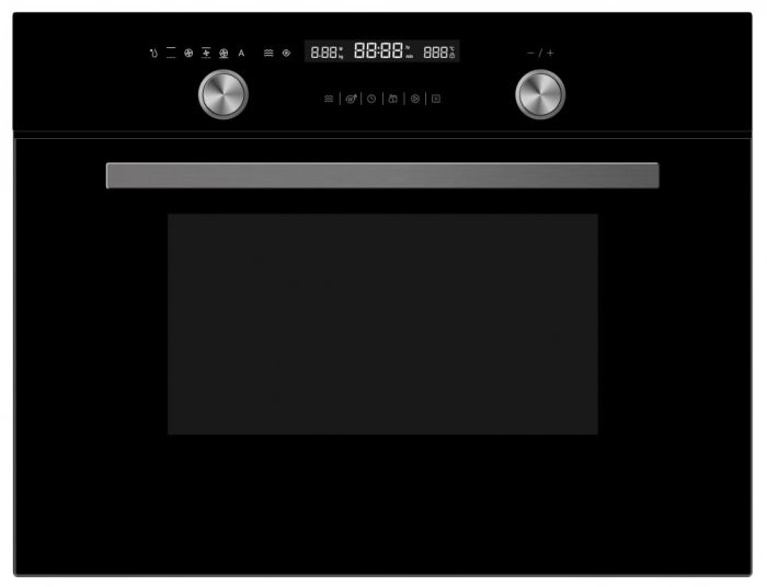 Combi : four + micro-ondes Exquisit EBM4543 // ZWART vooraanzicht