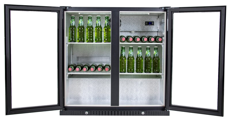 Refroidisseur à boisons/ porte vitrée ou pleine HUSKY C2-865-BK-NL/draaideuren detail 2