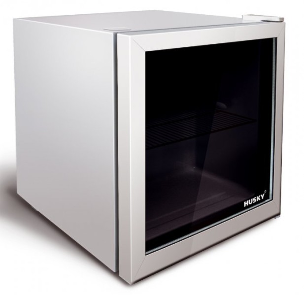 Flessenkoeler/ glazen of volle deur HUSKY KK50-281-NL-HU/silver vooraanzicht