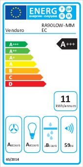 Dampkap inbouwgroep Venduro RA90LOW-MMI/inox detail 4