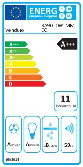 Hotte groupe aspirant Venduro RA90LOWMM/zwart detail 3
