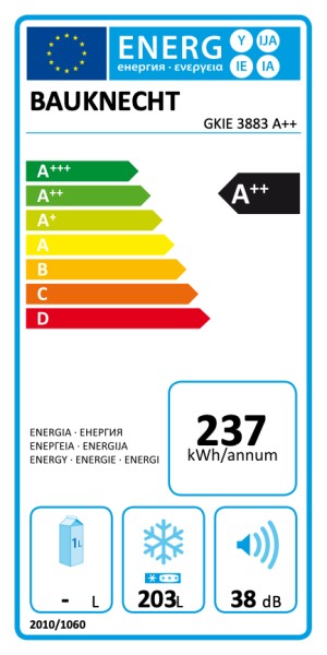 Diepvries inbouw  groter dan 122 cm Bauknecht GKIE3883A detail 2