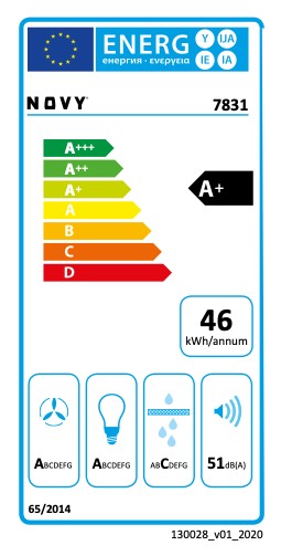 Dampkap wand/schouw Novy 7831 / Novy Vision detail 5