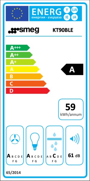 Dampkap wand/schouw Smeg KT90BLE detail 3