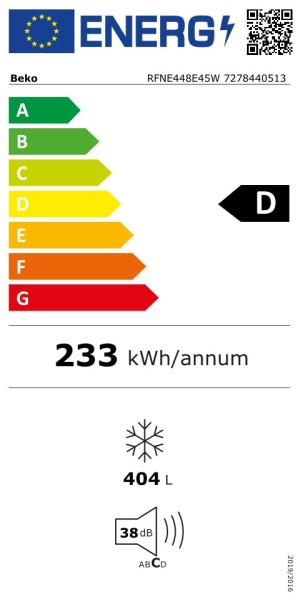 Congélateur Beko RFNE448E45W detail 4