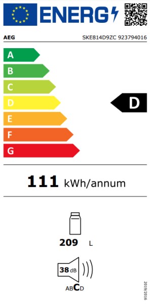 Frigo intégrable hauteur 140-149cm AEG SKE814D9ZC/! detail 4