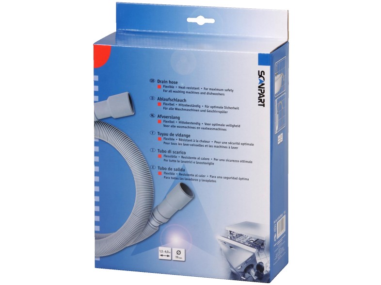 Lave-ligne et sèche-ligne accessoires Universeel/ past op ieder merk afvoer darm 1.5m vooraanzicht