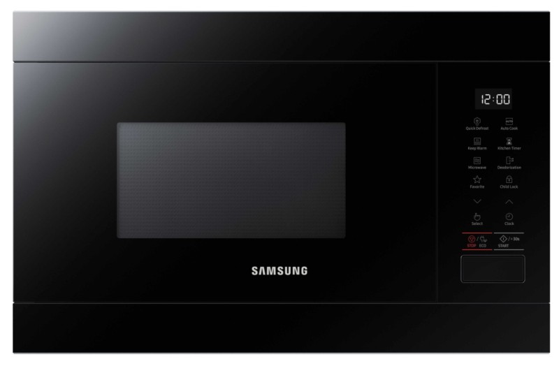 Microgolfoven inbouw zonder grill Samsung MS22T8254AB / ZWART ONXY vooraanzicht