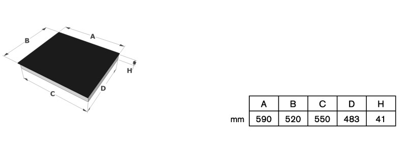 Taque de cuisson vitrocéramique Novy 1109 / Novy Vitrokeramisch detail 2
