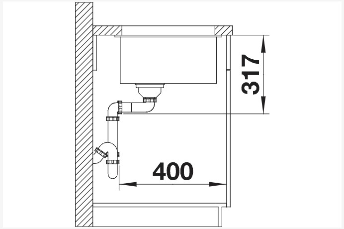 Evier 1 bassin Blanco 525168/** detail 2