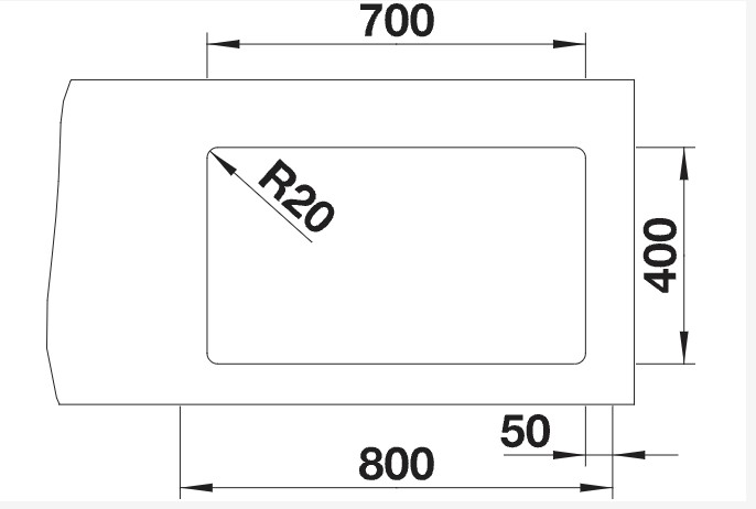 Enkele spoelbak Blanco 525176/** detail 1