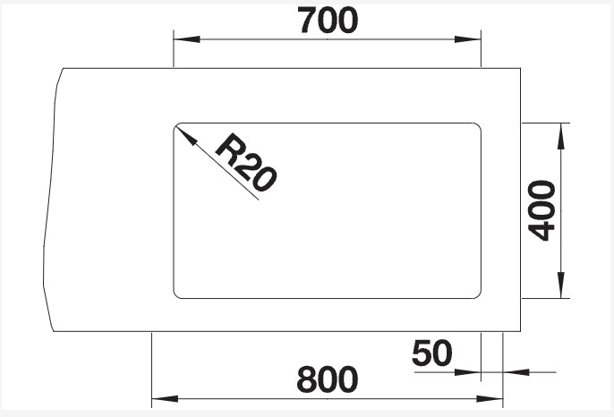Enkele spoelbak Blanco 525171/** detail 1