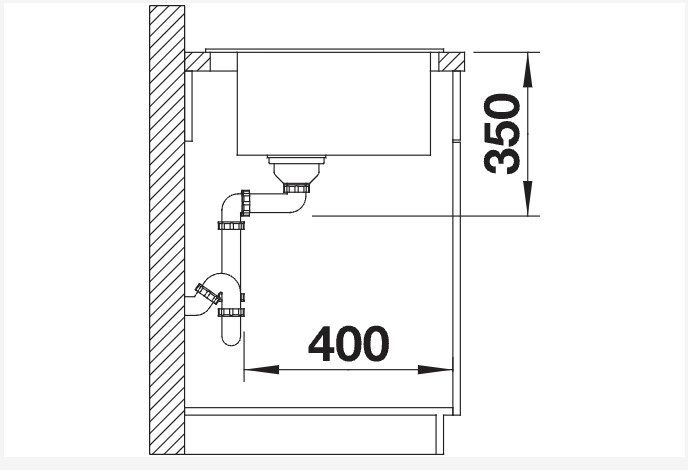 Evier 1 bassin Blanco 525957 detail 2