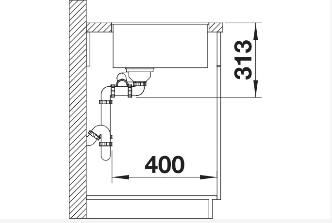 Evier 1 1/2 bassin Blanco 525984/** detail 2