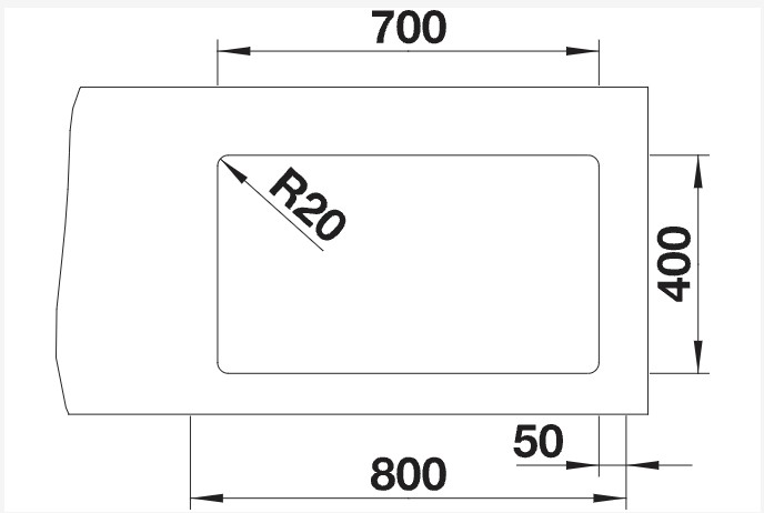 Evier 1 bassin Blanco 525891/** detail 1