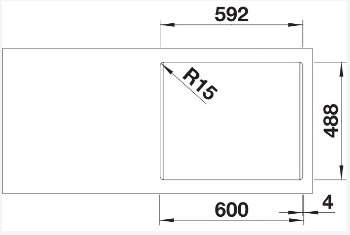 Evier 1 bassin Blanco 524737 detail 1
