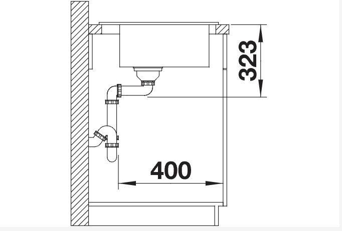 Evier 1 bassin Blanco 524737 detail 2
