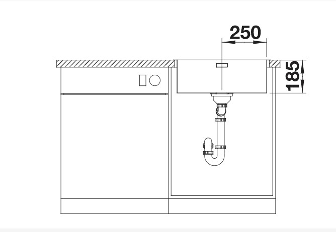 Evier 1 bassin Blanco 526124/** detail 2