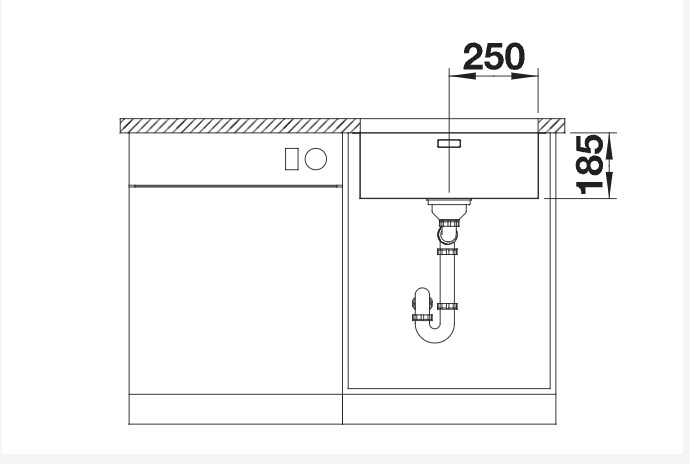 Evier 1 bassin Blanco 526122/** detail 2