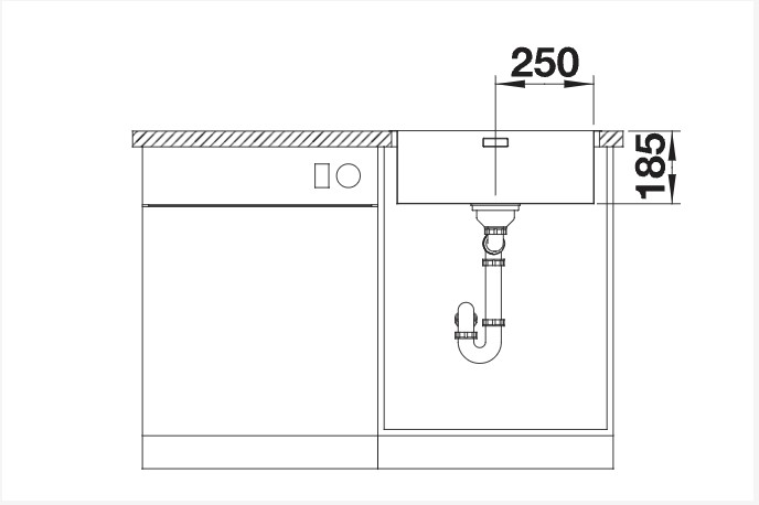 Evier 1 bassin Blanco 526123/** detail 2