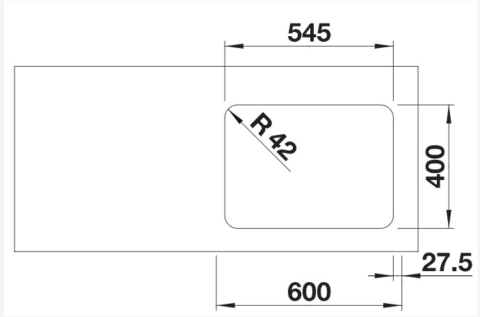 Evier 2 bassins Blanco 526128/** detail 1