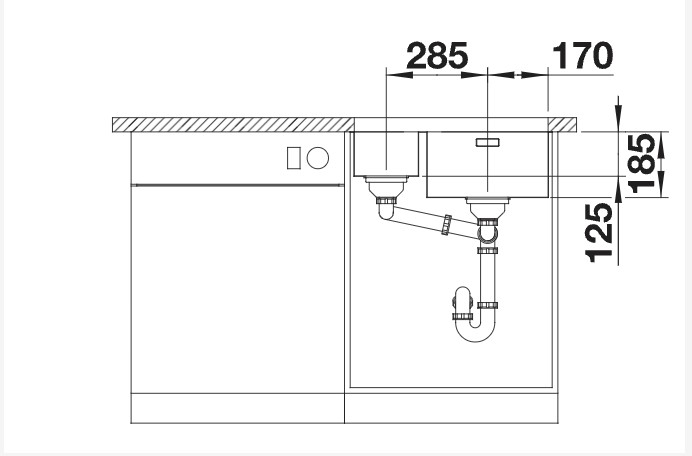 Evier 2 bassins Blanco 526129/** detail 2