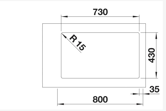 Enkele spoelbak Blanco 526126/** detail 1