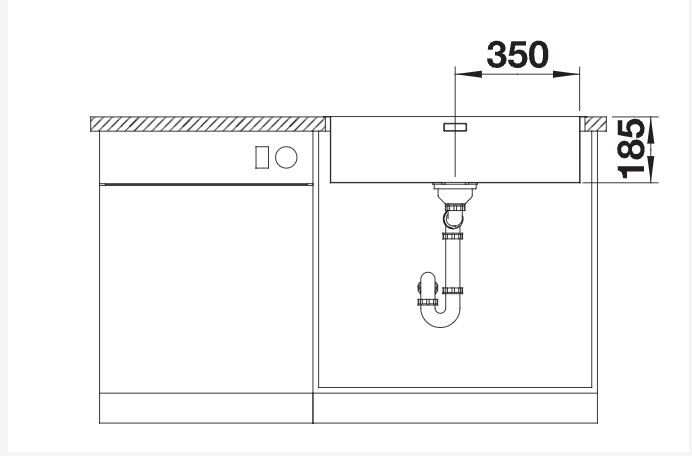 Evier 1 bassin Blanco 526127/** detail 2