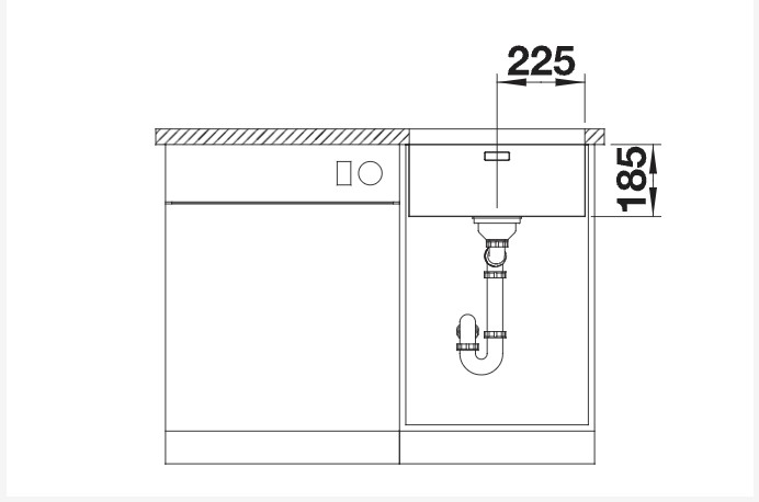 Evier 1 bassin Blanco 526120/** detail 2
