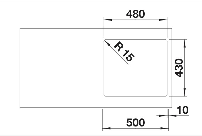 Evier 1 bassin Blanco 526121/** detail 1