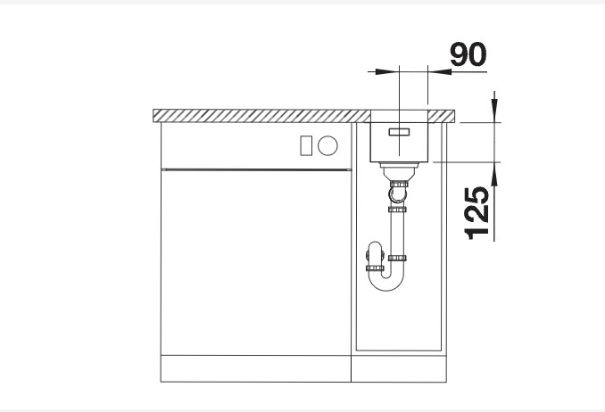Evier 1 bassin Blanco 526113/** detail 2