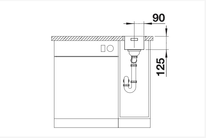 Evier 1 bassin Blanco 526114/** detail 2