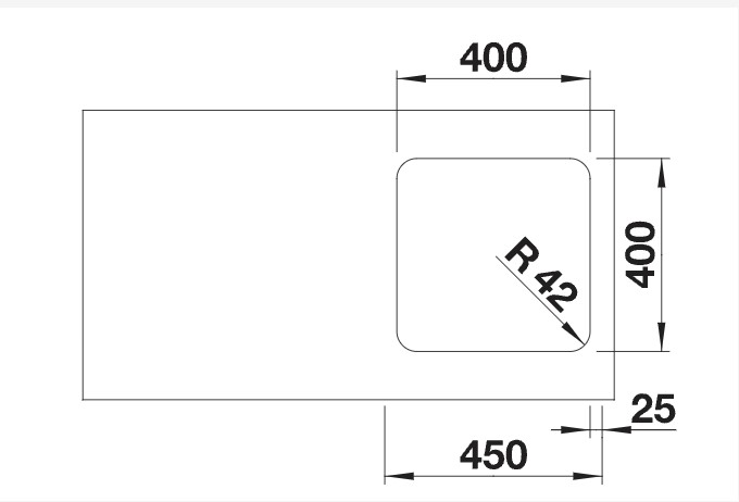 Evier 1 bassin Blanco 526117/** detail 1