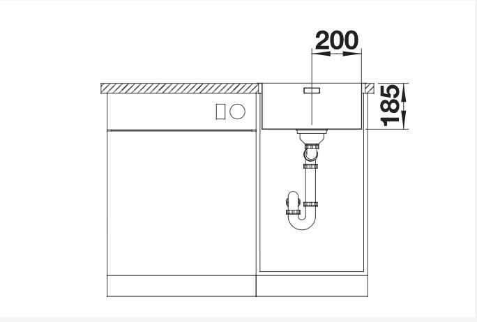 Evier 1 bassin Blanco 526118/** detail 2