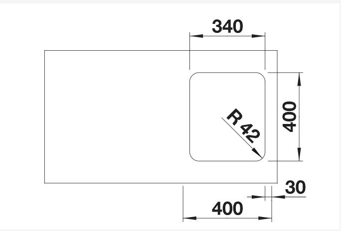 Enkele spoelbak Blanco 526115/** detail 1