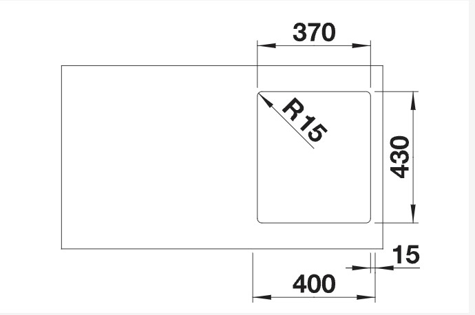 Evier 1 bassin Blanco 526116/** detail 1