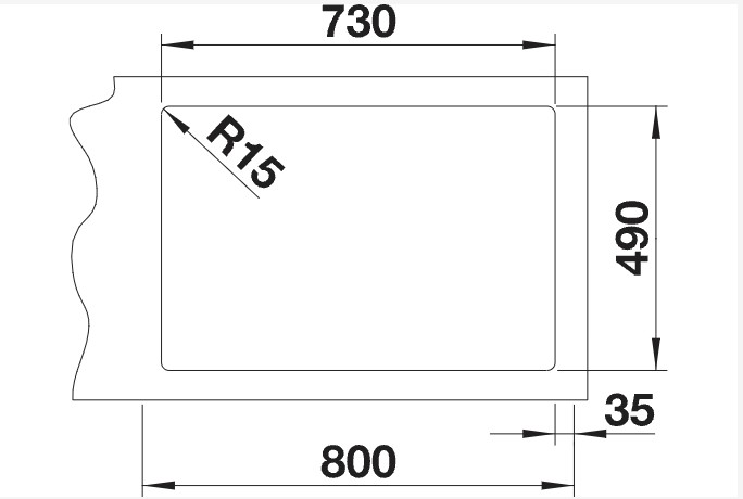 Enkele spoelbak Blanco 525246/** detail 1