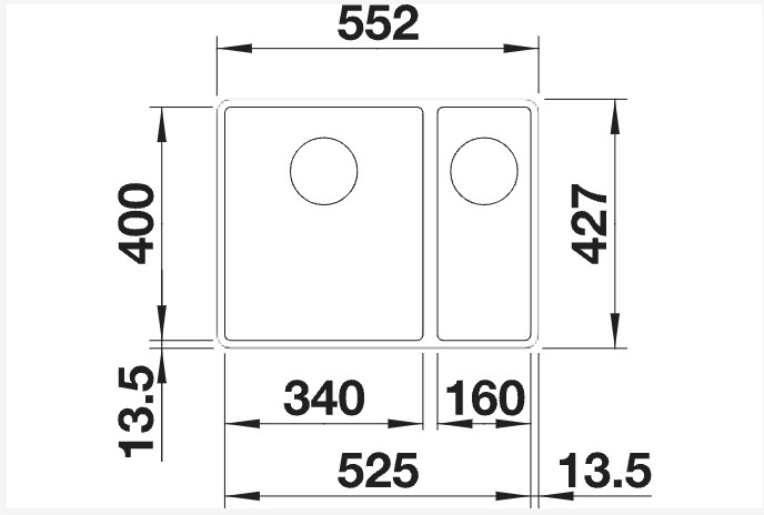 Evier 1 1/2 bassin Blanco 523573/** detail 1