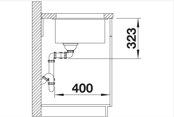 Anderhalve spoelbak Blanco 523575 detail 2