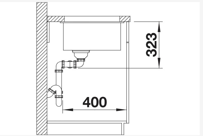 Evier 1 1/2 bassin Blanco 523581 detail 2