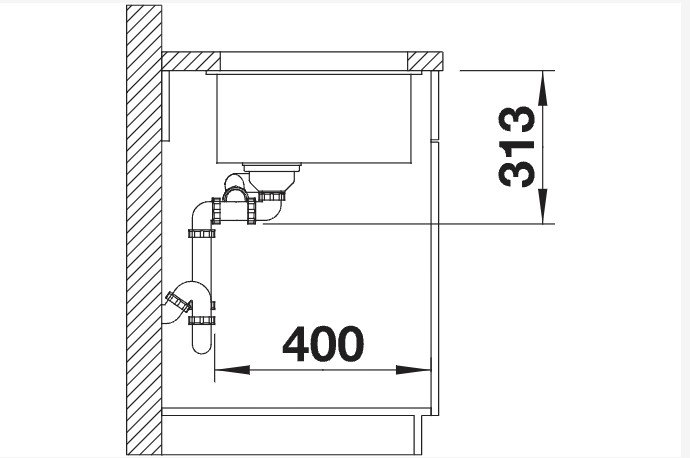 Evier 1 1/2 bassin Blanco 523556/** detail 2