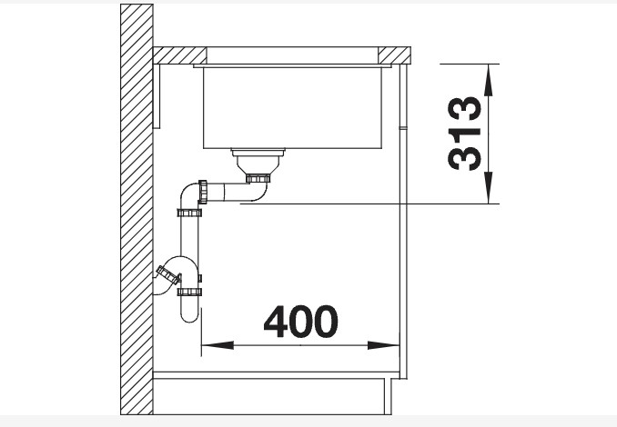 Evier 1 bassin Blanco 523429/** detail 2