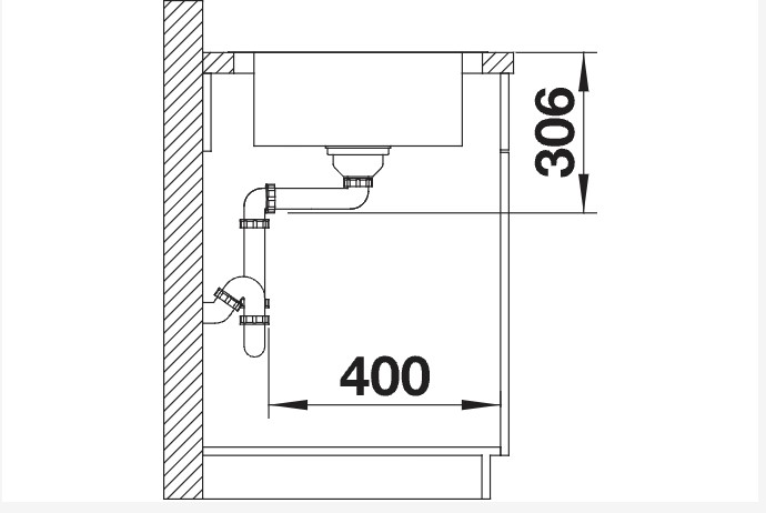 Evier 1 bassin Blanco 523374/° detail 2