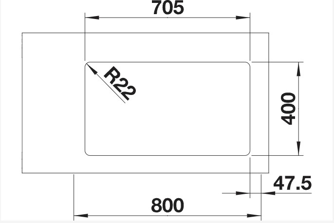 Evier 1 1/2 bassin Blanco 522991/** detail 1