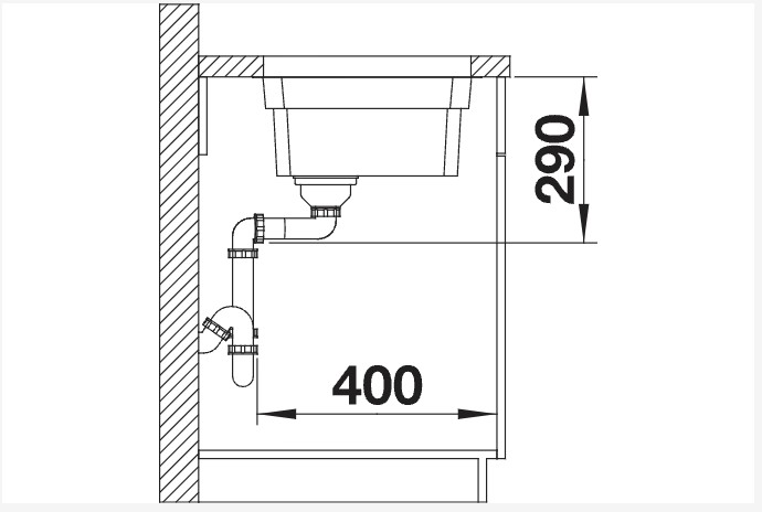 Enkele spoelbak Blanco 524270/** detail 2