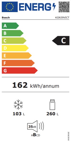 Combiné réfrigérateur/congélateur Bosch KGN39VICT detail 5