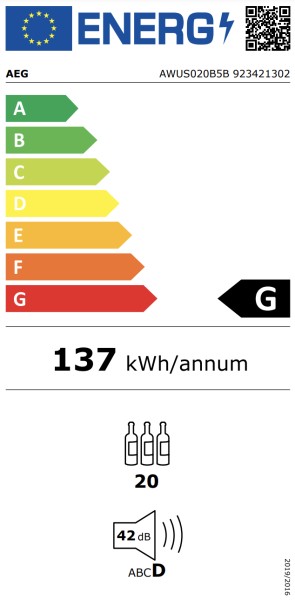 Cave à vin intégrable AEG AWUS020B5B detail 4
