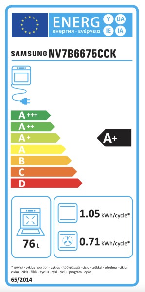 Four air pulsé/multifonction Samsung NV7B6675CCK / ZWART ONYX detail 4