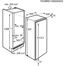 Koelkast inbouw 140-149cm hoog AEG SKE814D9ZC/! detail 3